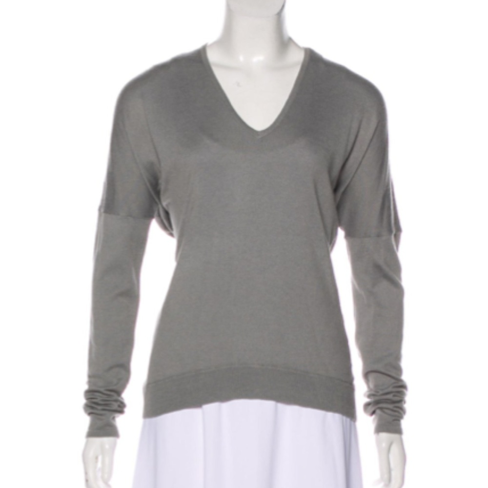 Gray Helmut Lang High-Low Sweater Top